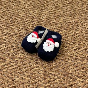 Babbucce 100% lana vergine Neonato BLU 4015