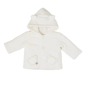 Cappottino Cappuccio Orsetto Bimbo Cotone 100% Vaniglia IN5940/V