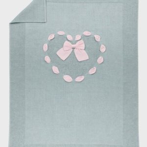 Coperta Cotone Cuore Verde 193/V