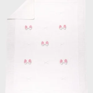 Coperta Cotone Fiocchi Bianco 181-B