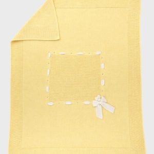 Coperta Cotone Fiori Giallo 194-G