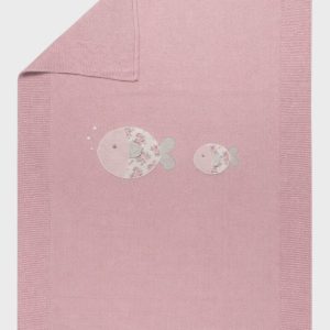 Coperta Cotone Fiori Rosa 197/M