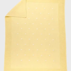 Coperta Cotone Pois Giallo 3430/161