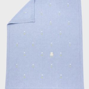 Coperta Cotone Pois Nocciolina Cielo EK5680