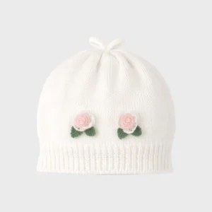 Cuffia Rose Ricamate Bianco DELIZIA/CU