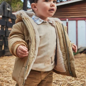 Giaccone orecchie pelo Bimbo Beige 2424/50