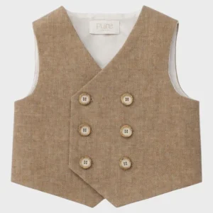 Gilet Lino Ecru PC05402