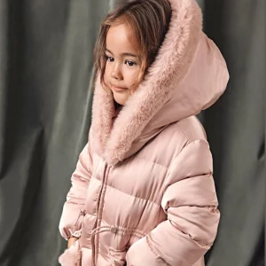 Giubbotto satinato pelo Bimba Rosa 5849/15