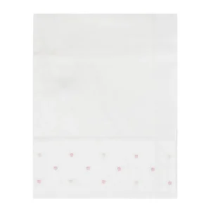 Lenzuolino Neonata Cotone 100% Set 3 Pezzi Vaniglia Rosa IN23LE/R