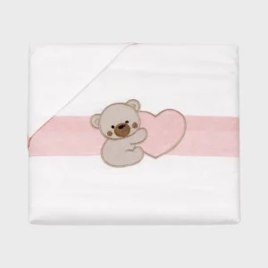 Set Lenzuolo Cotone Orsetto Cuore LL1210