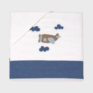 Set Lenzuolo Cotone Ricamo Aereoplanino LL1204