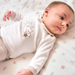 Tutina Due Pezzi Con Piede Neonato Ciniglia 3F673/112