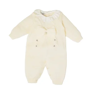 Tutina Neonata Lana Vergine 100% Vaniglia Tortora IN2410/V